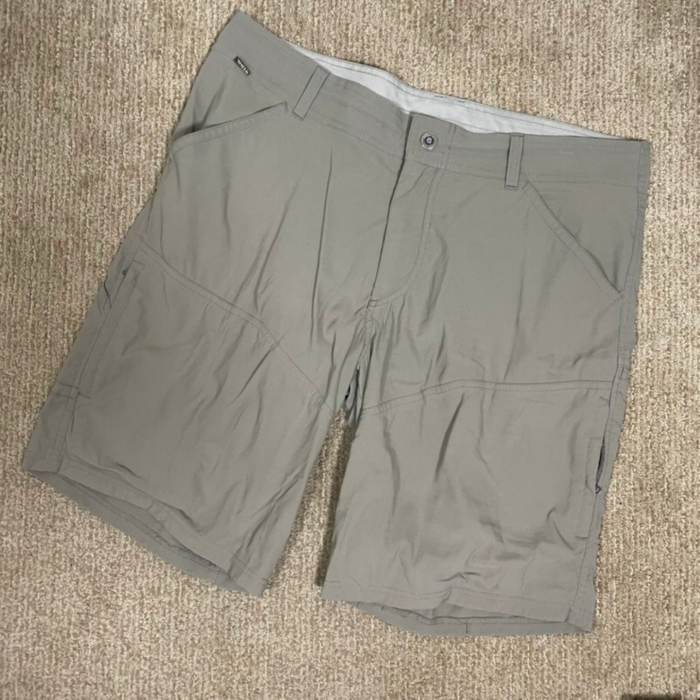 Kuhl Renegade Cargo Shorts Mens 38 Taupe Technical Hiking Outdoor Utility 11"